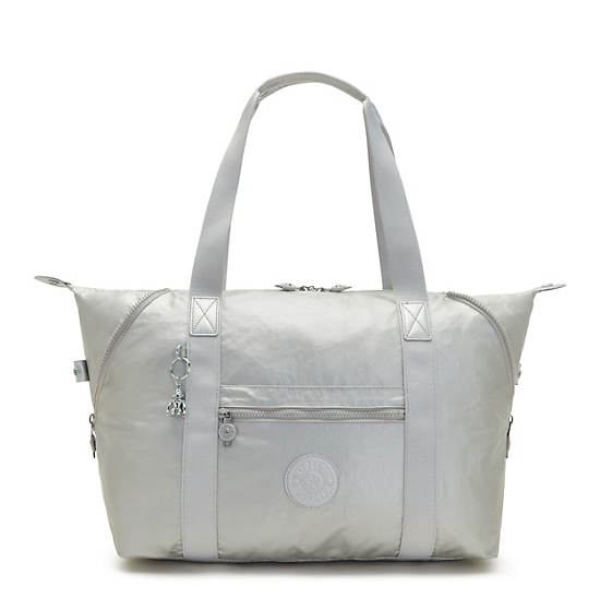 Kipling Art Medium Metallic Tote Veske Sølv | NO 1759UZ